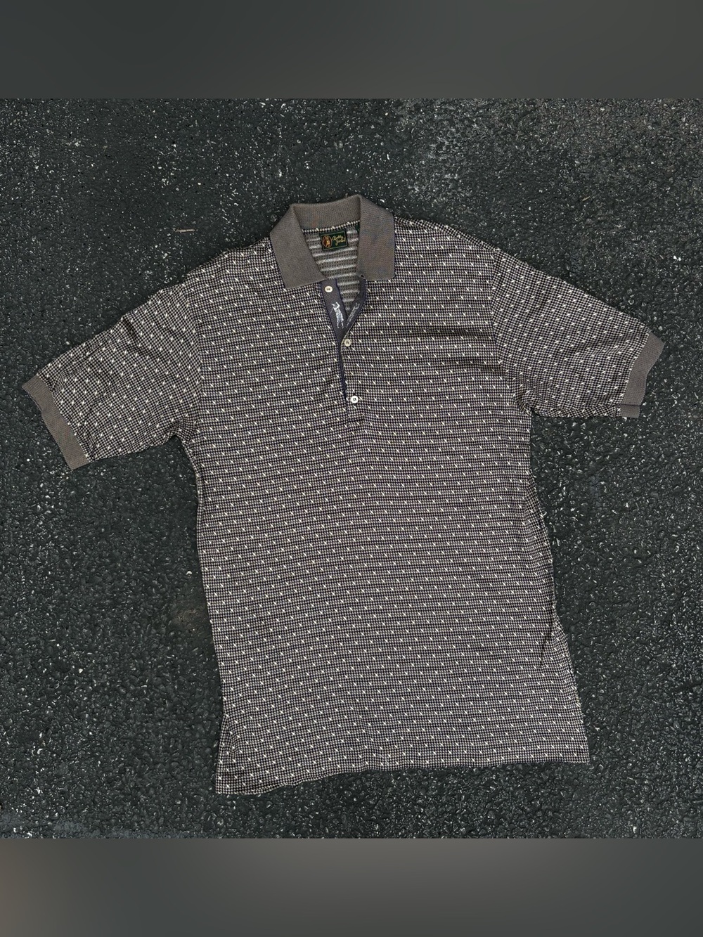 Bobby Jones Italian Golf Polo Short Sleeve Shirt 100% Cotton Classic Dots Italy